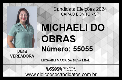 Candidato MICHAELI DO OBRAS 2024 - CAPÃO BONITO - Eleições