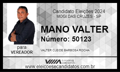 Candidato MANO VALTER 2024 - MOGI DAS CRUZES - Eleições