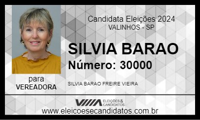 Candidato SILVIA BARAO 2024 - VALINHOS - Eleições