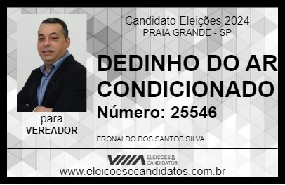 Candidato DEDINHO DO AR CONDICIONADO 2024 - PRAIA GRANDE - Eleições