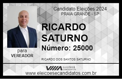 Candidato RICARDO SATURNO 2024 - PRAIA GRANDE - Eleições