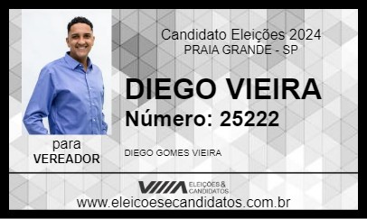 Candidato DIEGO VIEIRA 2024 - PRAIA GRANDE - Eleições