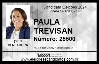 Candidato PAULA TREVISAN 2024 - PRAIA GRANDE - Eleições