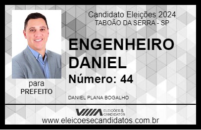 Candidato ENGENHEIRO DANIEL 2024 - TABOÃO DA SERRA - Eleições