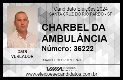 Candidato CHARBEL DA AMBULÂNCIA 2024 - SANTA CRUZ DO RIO PARDO - Eleições