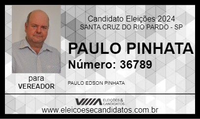 Candidato PAULO PINHATA 2024 - SANTA CRUZ DO RIO PARDO - Eleições