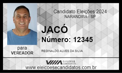 Candidato JACÓ 2024 - NARANDIBA - Eleições