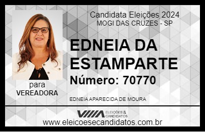 Candidato EDNEIA DA ESTAMPARTE 2024 - MOGI DAS CRUZES - Eleições