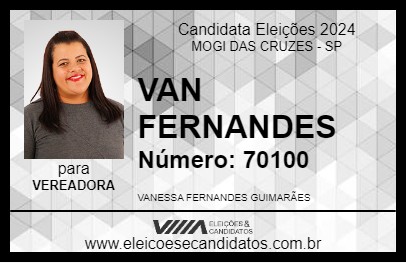 Candidato VAN FERNANDES 2024 - MOGI DAS CRUZES - Eleições