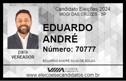 Candidato EDUARDO ANDRÉ 2024 - MOGI DAS CRUZES - Eleições