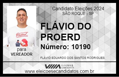 Candidato FLÁVIO RODRIGUES 2024 - SÃO ROQUE - Eleições