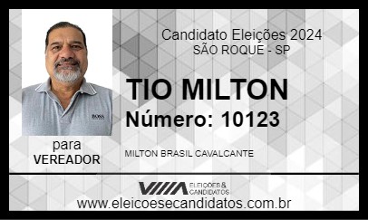 Candidato TIO MILTON 2024 - SÃO ROQUE - Eleições