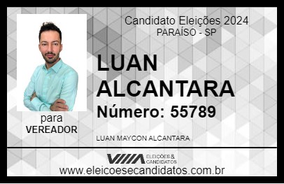 Candidato LUAN ALCANTARA 2024 - PARAÍSO - Eleições