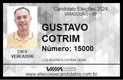 Candidato GUSTAVO COTRIM 2024 - VIRADOURO - Eleições