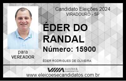 Candidato ÉDER DO RANDAL 2024 - VIRADOURO - Eleições