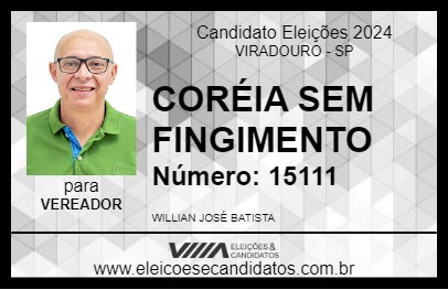 Candidato CORÉIA SEM FINGIMENTO 2024 - VIRADOURO - Eleições