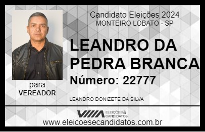 Candidato LEANDRO DA PEDRA BRANCA 2024 - MONTEIRO LOBATO - Eleições