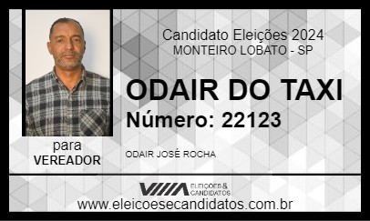 Candidato ODAIR DO TAXI 2024 - MONTEIRO LOBATO - Eleições