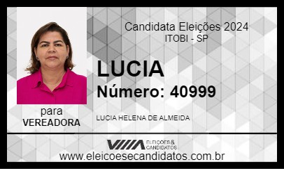 Candidato LUCIA 2024 - ITOBI - Eleições