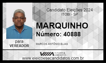 Candidato MARQUINHO 2024 - ITOBI - Eleições