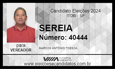 Candidato SEREIA 2024 - ITOBI - Eleições