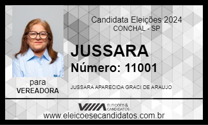 Candidato JUSSARA 2024 - CONCHAL - Eleições