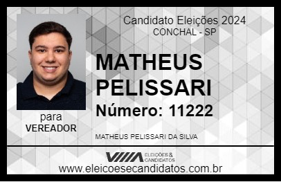 Candidato MATHEUS PELISSARI 2024 - CONCHAL - Eleições