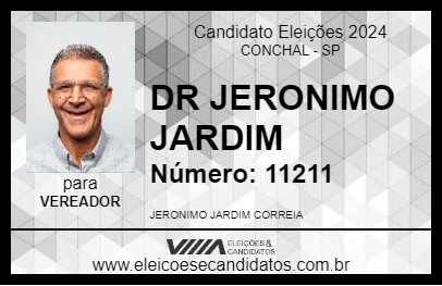 Candidato DR JERONIMO JARDIM 2024 - CONCHAL - Eleições