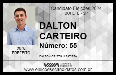 Candidato DALTON CARTEIRO 2024 - BOFETE - Eleições