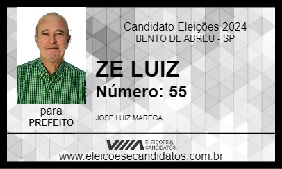 Candidato ZE LUIZ 2024 - BENTO DE ABREU - Eleições