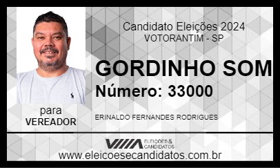 Candidato GORDINHO SOM 2024 - VOTORANTIM - Eleições