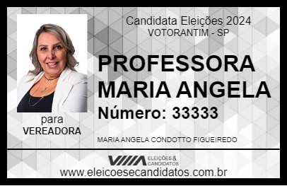 Candidato PROFESSORA MARIA ANGELA 2024 - VOTORANTIM - Eleições