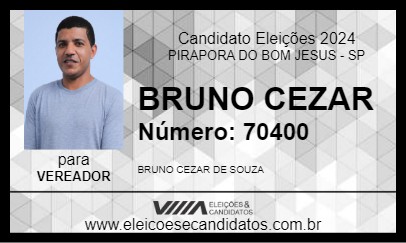 Candidato BRUNO CEZAR 2024 - PIRAPORA DO BOM JESUS - Eleições