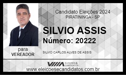 Candidato SILVIO ASSIS 2024 - PIRATININGA - Eleições