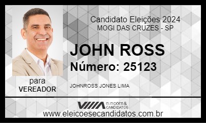 Candidato JOHN ROSS 2024 - MOGI DAS CRUZES - Eleições