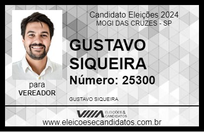 Candidato GUSTAVO SIQUEIRA 2024 - MOGI DAS CRUZES - Eleições