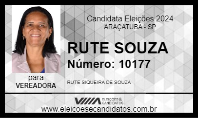 Candidato RUTE SOUZA 2024 - ARAÇATUBA - Eleições