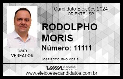 Candidato RODOLPHO MORIS 2024 - ORIENTE - Eleições