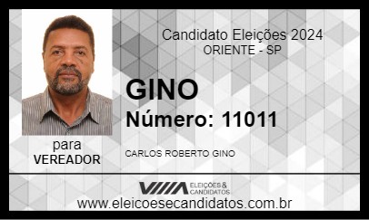 Candidato GINO 2024 - ORIENTE - Eleições