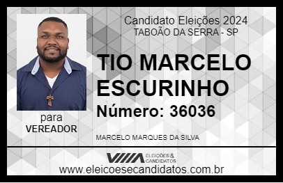 Candidato TIO MARCELO ESCURINHO 2024 - TABOÃO DA SERRA - Eleições