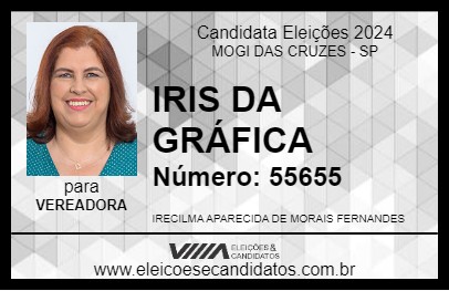 Candidato IRIS DA GRÁFICA 2024 - MOGI DAS CRUZES - Eleições