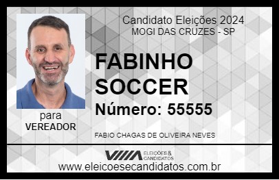 Candidato FABINHO SOCCER 2024 - MOGI DAS CRUZES - Eleições