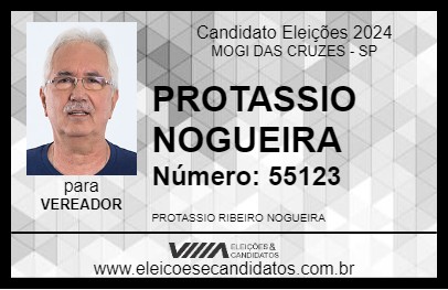 Candidato PROTASSIO NOGUEIRA 2024 - MOGI DAS CRUZES - Eleições