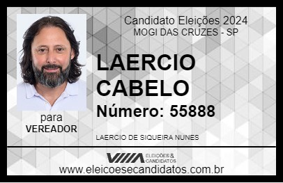 Candidato LAERCIO CABELO 2024 - MOGI DAS CRUZES - Eleições