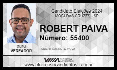 Candidato ROBERT PAIVA 2024 - MOGI DAS CRUZES - Eleições