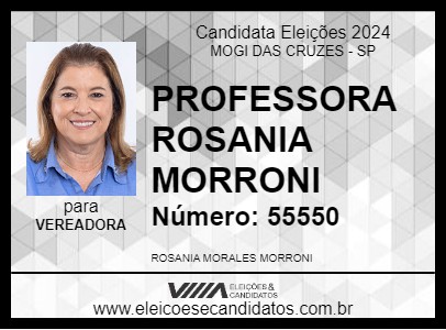 Candidato PROFESSORA ROSANIA MORRONI 2024 - MOGI DAS CRUZES - Eleições