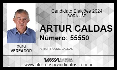 Candidato ARTUR CALDAS 2024 - BORÁ - Eleições