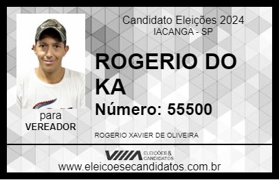 Candidato ROGERIO DO KA 2024 - IACANGA - Eleições