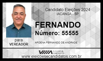 Candidato FERNANDO 2024 - IACANGA - Eleições