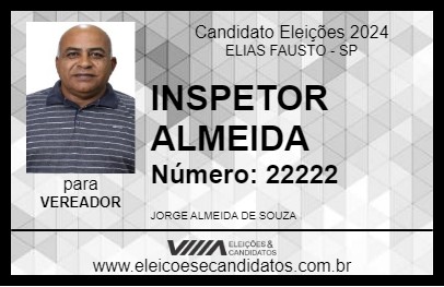 Candidato INSPETOR ALMEIDA 2024 - ELIAS FAUSTO - Eleições